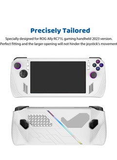 KASTWAVE Protective Case for Rog Ally, Silicone Case with Kickstand, Compitable with ROG Ally Gaming Handheld, Protective Cover Skin Shock-Absorption and Anti-Scratch, Anti-Slip (White)  - Image 2