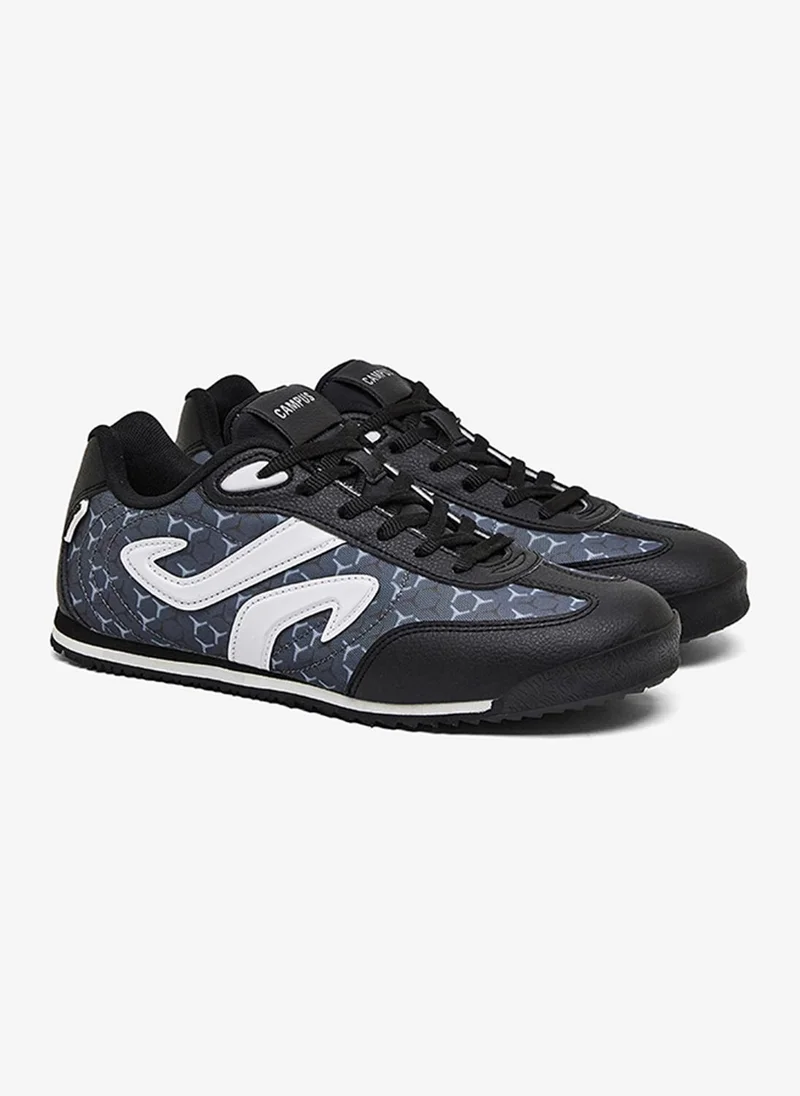 Campus DYNO Women Dyno PU Cushion Lace-Up Sneakers-Black for Women | Best Price UAE
