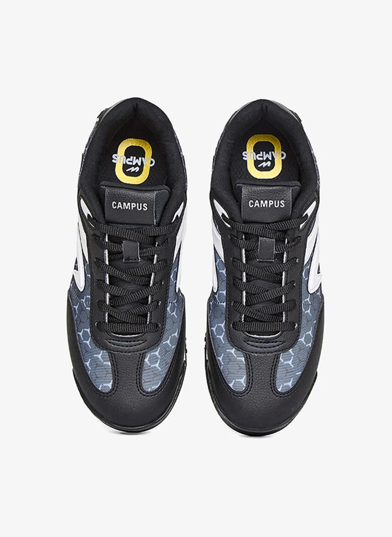 Campus DYNO Women Dyno PU Cushion Lace-Up Sneakers-Black for Women | Best Price UAE
