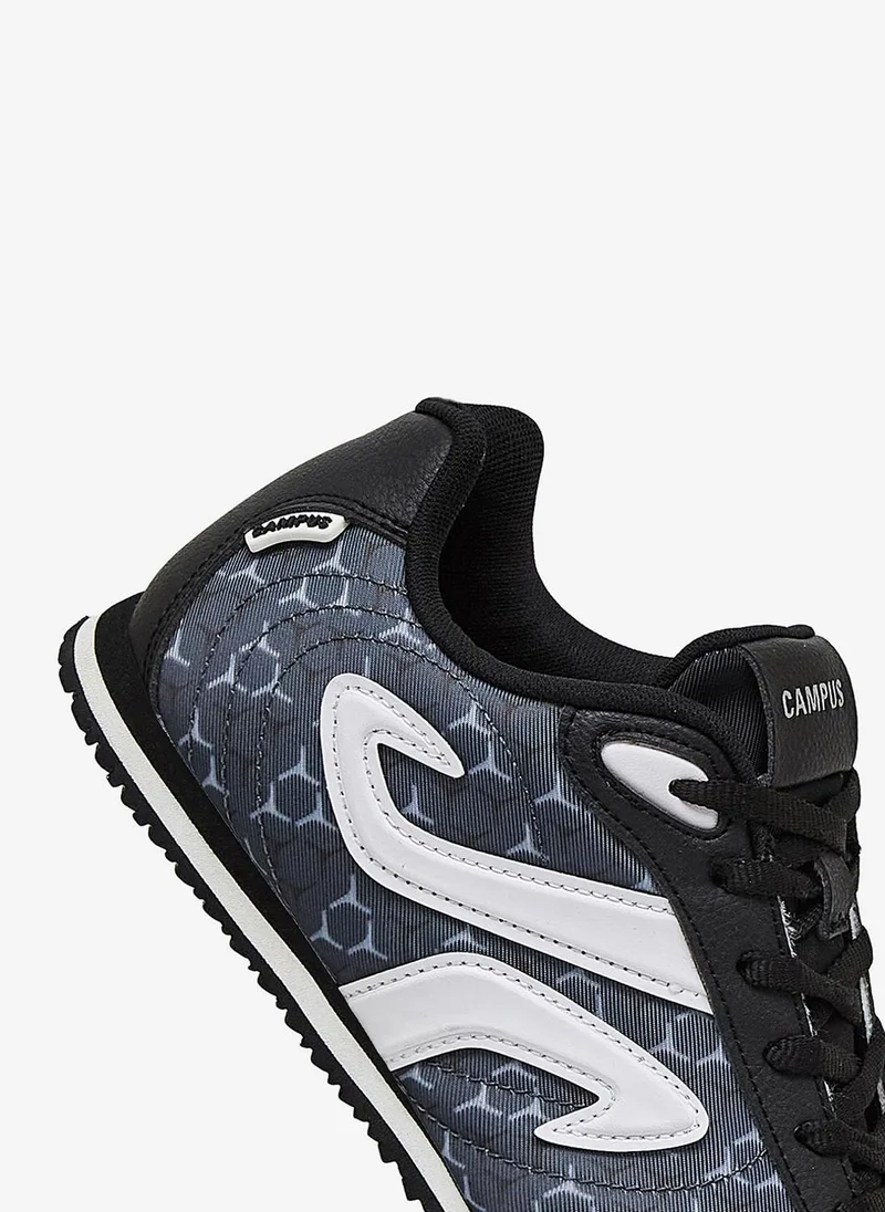 Campus DYNO Women Dyno PU Cushion Lace-Up Sneakers-Black for Women | Best Price UAE