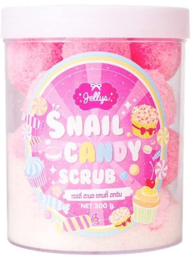 Jellys Sugar Scrub Balls – Exfoliating, Nourishing & Aromatherapy CANDY Scent – 1 Pack (6 Balls) - Image 1