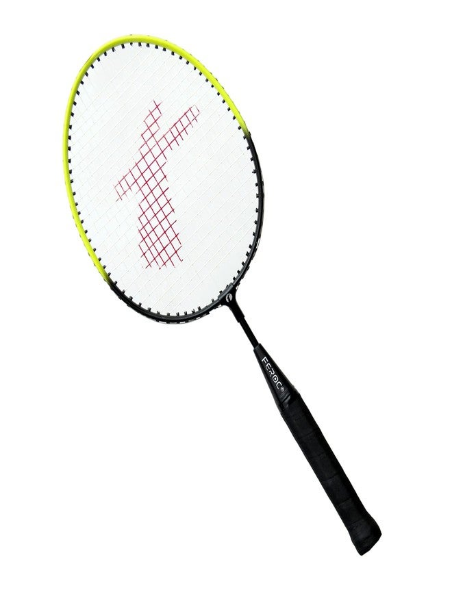 Feroc Kids Badminton Racquet Aluminum Set of 2 with 3 Pieces Feather shuttles with Full Cover, Multicolour - Image 5