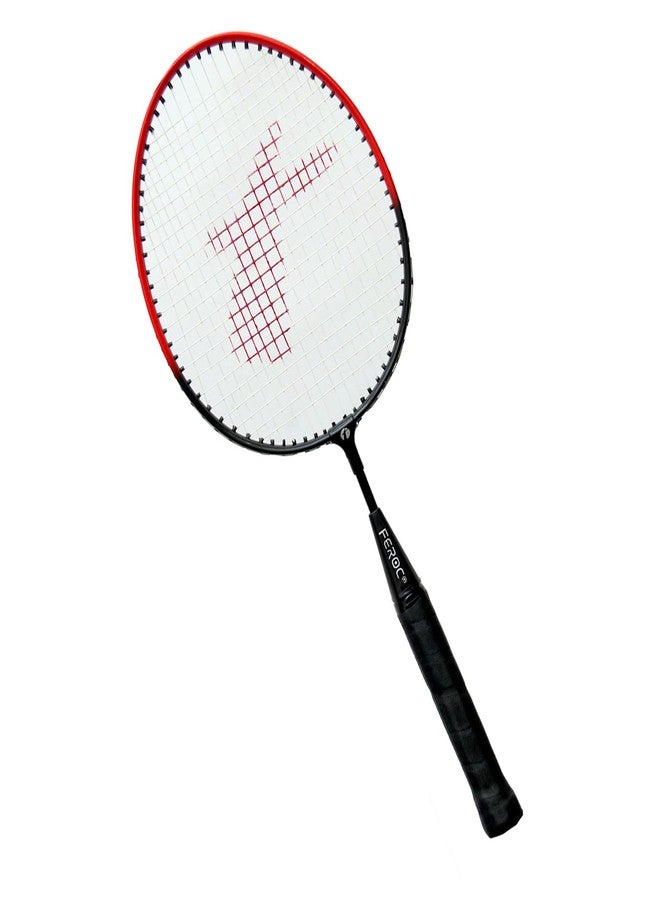 Feroc Kids Badminton Racquet Aluminum Set of 2 with 3 Pieces Feather shuttles with Full Cover, Multicolour - Image 4