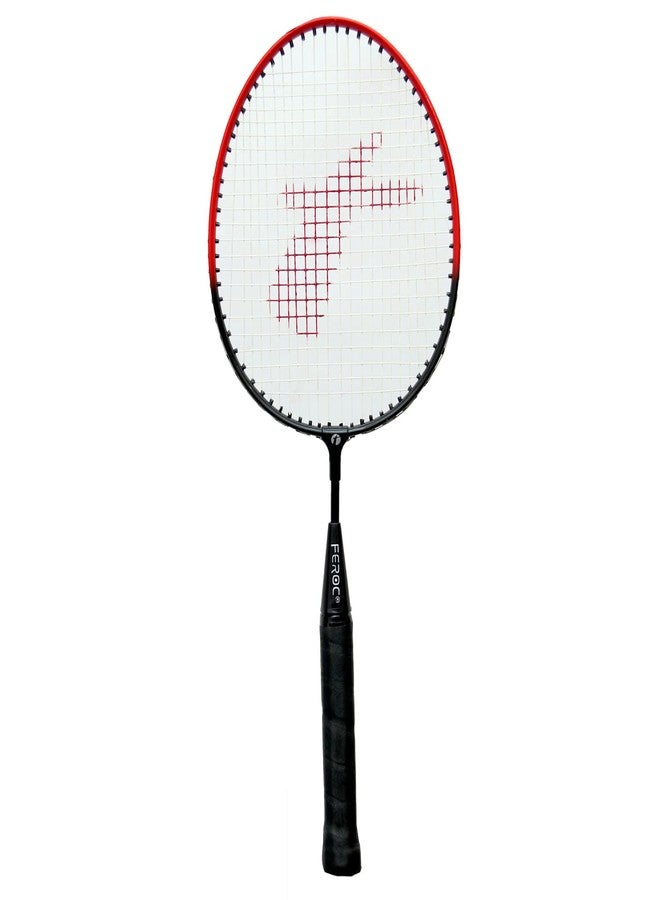 Feroc Kids Badminton Racquet Aluminum Set of 2 with 3 Pieces Feather shuttles with Full Cover, Multicolour - Image 3