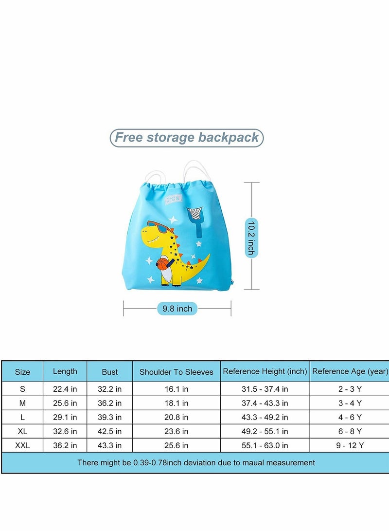 Excefore Kids RainCoat, Reusable Children's raincoats, 3D Cartoon Kids Rain Jacket with Storage Backpack - Image 2