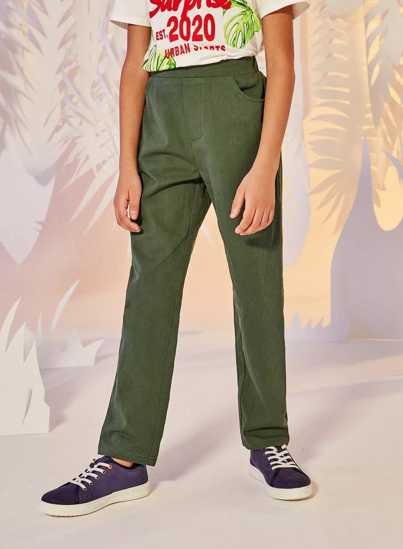 Boys 2pack Solid Pocket Detail Pants - Image 5