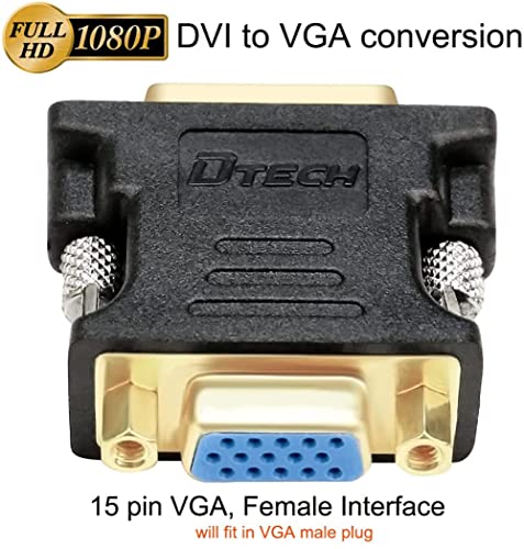 DTech DVI to VGA Adapter DVI-D Male to VGA Female Converter 1080P Video Connector 24+1 Pin for Monitor Computer Projector - Image 5