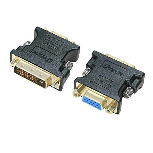DTech DVI to VGA Adapter DVI-D Male to VGA Female Converter 1080P Video Connector 24+1 Pin for Monitor Computer Projector - Image 1