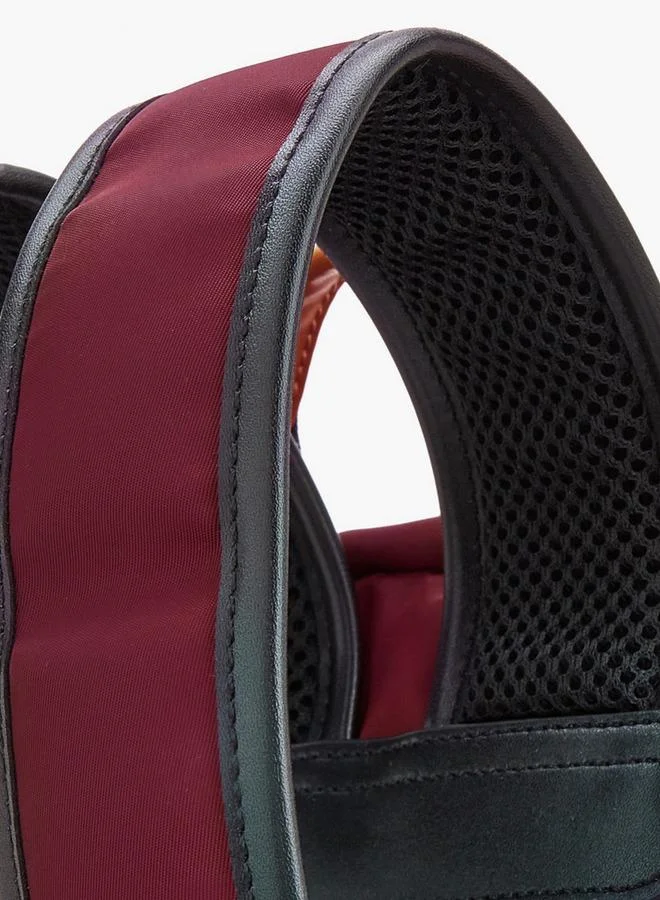 Lee Cooper BURGUNDY Logo Applique Backpack With Zip Closure  | Best Price UAE