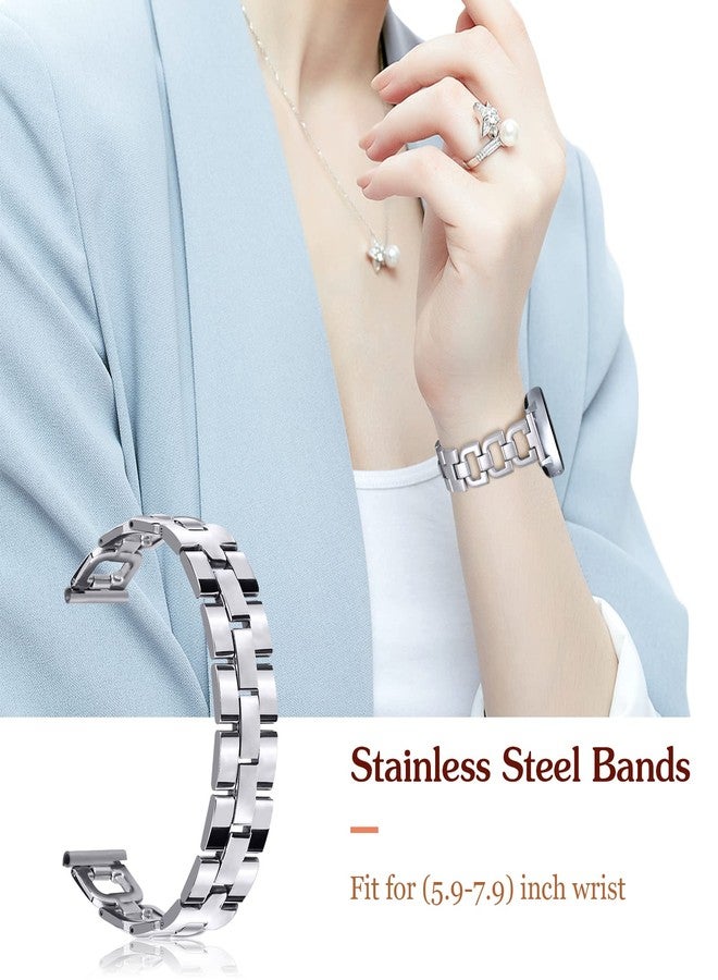 JOYOZY Stainless Steel Bands for Galaxy Watch 6/5/4 40mm 44mm/Active2 40mm 44mm/Galaxy Watch 6 Classic 43mm 47mm,Metal D-Chain Band for Watch4 Classic/Watch 5 pro - Image 4