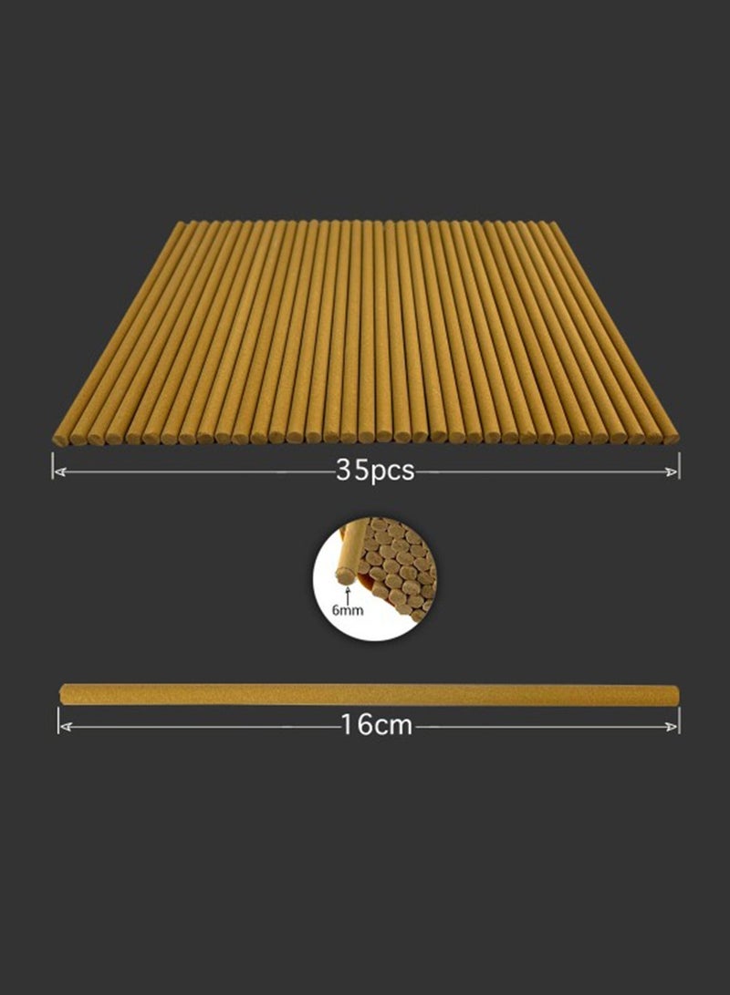 بخورى أعواد بخور العود الكمبودي، سمك 6 مم، 35 عودًا للمكتب والمنزل واليوغا والتأمل، 100 جرام - Image 5