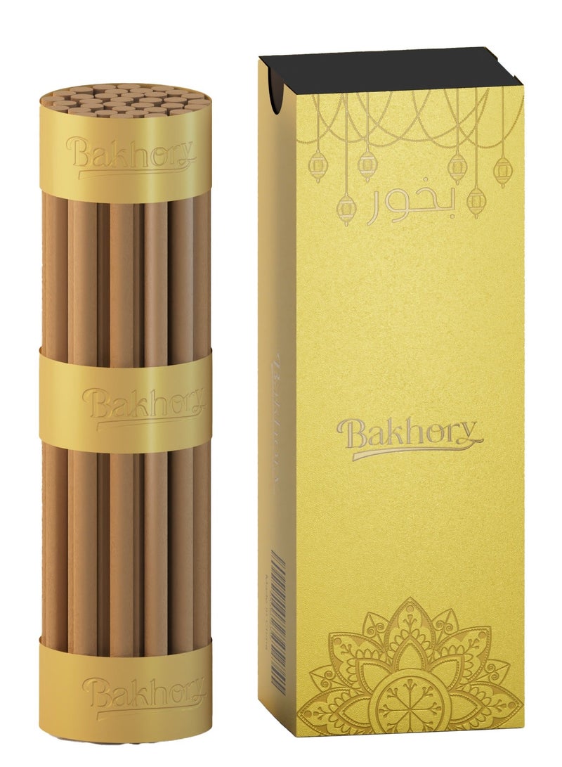 بخورى أعواد بخور العود الكمبودي، سمك 6 مم، 35 عودًا للمكتب والمنزل واليوغا والتأمل، 100 جرام - Image 1