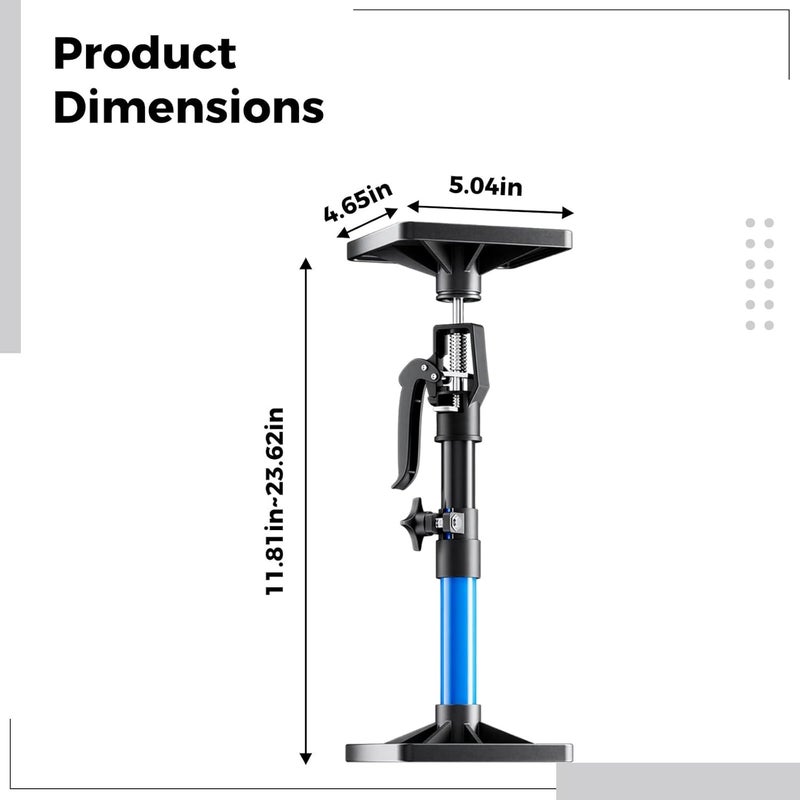 30-59Cm Cabinet Jack Lift, Heavy Duty Iron, Anti-Slip Base, 45 Kg Load Capacity, Installation Tool - Image 2