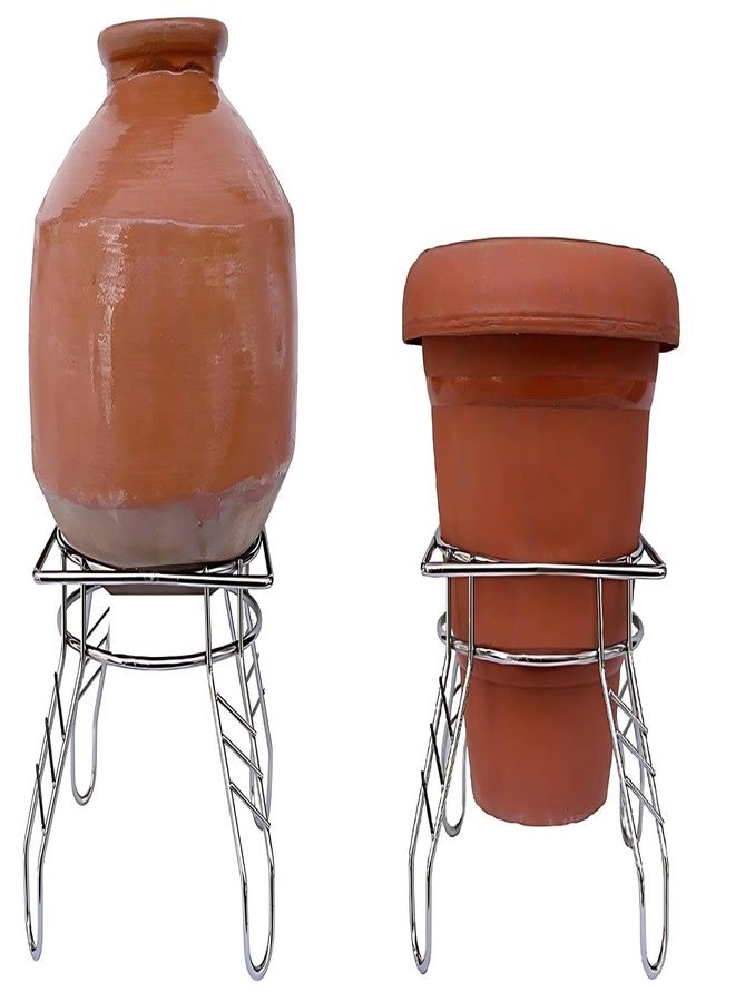 DHAVAL KAVID Heavy Duty Stainless Steel Matka Stand for Water Dispenser & Plant Pots | Chrome Plated Anti-Rust Freestanding Pot Stand for Kitchen, Balcony & Garden - Image 3