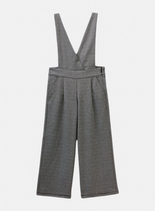 Benetton Girls Houndstooth Overalls - Image 1