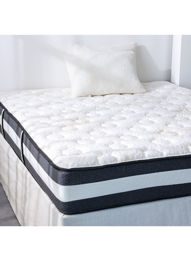 DANUBE HOME مرتبة فوم بونيل لكسوريا بملمس متوسط النعومة لسرير كوين توازن العمود الفقري لتخفيف الضغط بسماكة 26 سم - أبيض/ رمادي داكن - Image 4