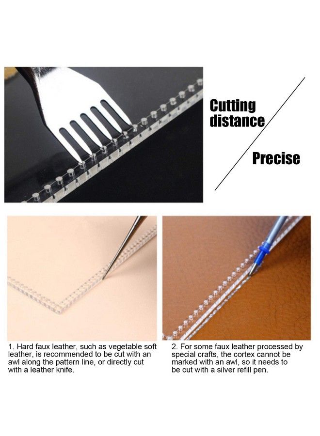 GLOGLOW Wallet Making Template Clear Acrylic Template Leather Passport Bag Card Holder Making Stencil Kit For Diy Leather Craft Tool  - Image 5