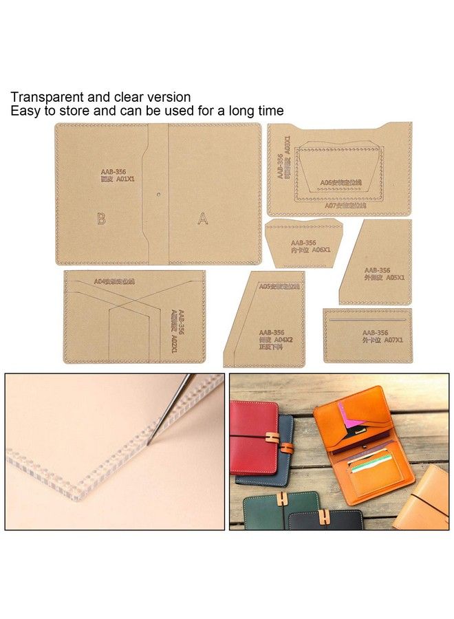 GLOGLOW Wallet Making Template Clear Acrylic Template Leather Passport Bag Card Holder Making Stencil Kit For Diy Leather Craft Tool  - Image 4