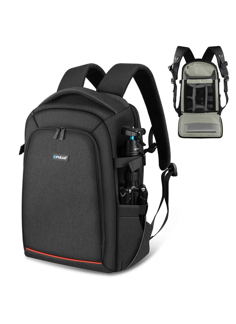 PULUZ - Waterproof Camera Bag Case Travel DSLR Camera Backpack for SLR DSLR, Lenses, Accessories Backpack Laptop Tablet Backpack Compatible for Sony/Canon/Nikon Camera and Lens Tripod Accessories - Image 1