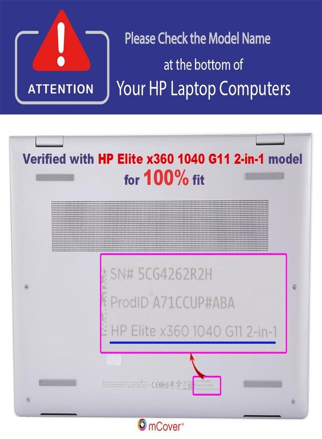 mCover Only Compatible with HP Elite x360 1040 G11 2-in-1 Series Windows Laptop (2024~2025 NOT for other HP Models) Black - Image 3
