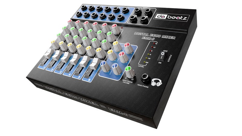 da.beatz. DaBeatz 6-Channel Stereo Echo DJ Sound Mixer for Parties, Stage Effects, Weddings, Diwali Giving Your Occasion an Impressive Output. (Black) - Image 5