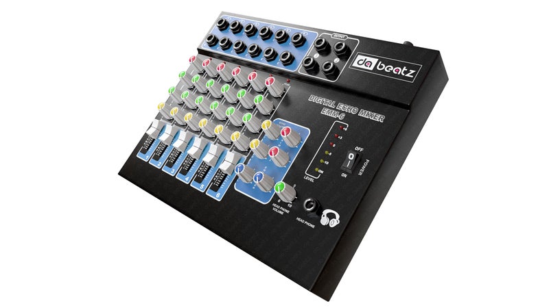 da.beatz. DaBeatz 6-Channel Stereo Echo DJ Sound Mixer for Parties, Stage Effects, Weddings, Diwali Giving Your Occasion an Impressive Output. (Black) - Image 3