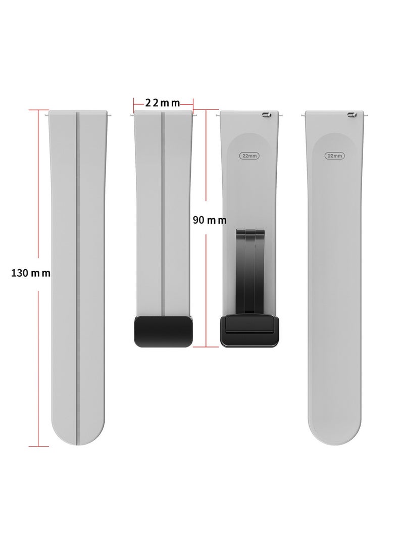 Huawei Watch 4 Replacement Band 22mm Replacement Wrist Watch Strap Band Compatible With Huawei Watch 4/Watch GT3 46mm/GT4 46mm/Soft Silicone Watch Band With Magnetic Buckle Sport Watch Strap - Image 2