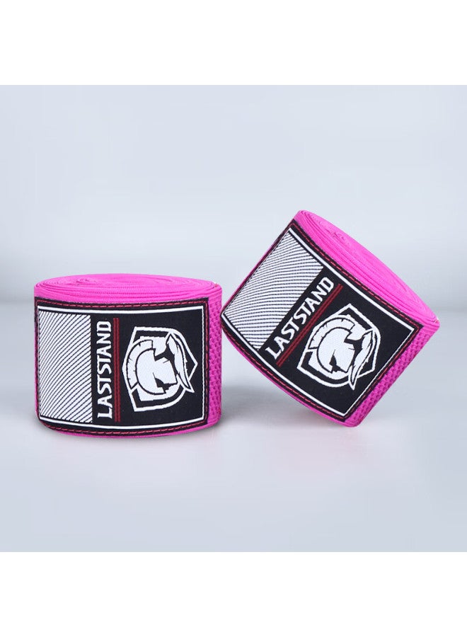 Laststand Boxing Hand Wraps, For Adults And Children, Fitness Combat Muay Thai Elastic Bandages, Rose Red, 3 Meters - Image 1
