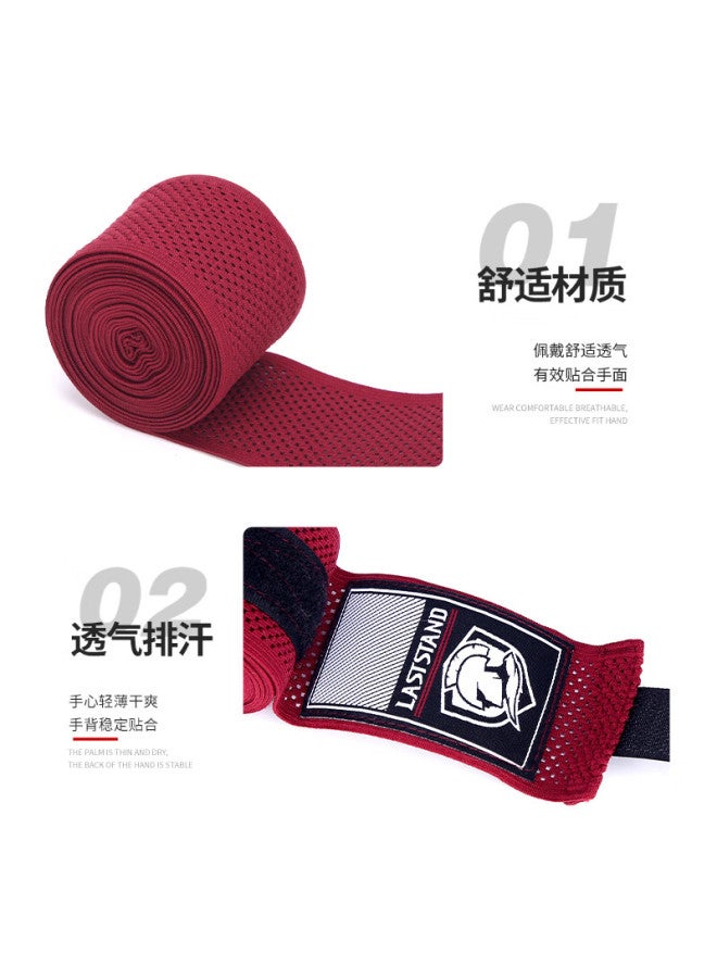 Laststand Boxing Hand Wraps, For Adults And Children, Fitness Combat Muay Thai Elastic Bandages, Rose Red, 3 Meters - Image 3