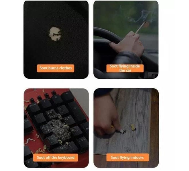 Swabs ® Portable Anti Soot Flying Leakage Proof Car Cigarette Holder/Mini Cigarette Ashtray/Smokeless Handheld Ashtray - Image 3