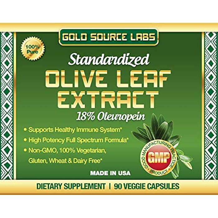 Gold Source Labs Organic Olive Leaf Extract Capsules - Pure Organic Olive Leaf Plus Standardized Oleuropein Extract, 90 Vegetarian Caps, 400 mg Maximum Strength Complex for Immune Health - Image 4