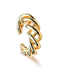 Mevecco Women Ear Cuff Earring Gold Non Pierced Ear Cartilage Clip on Wrap Hoop 14K Gold Filled Tiny Boho Beach Simple Minimalist Delicate Handmade Hypoallergenic Jewelry Gift-Sold as Single/Pair  - Image 1