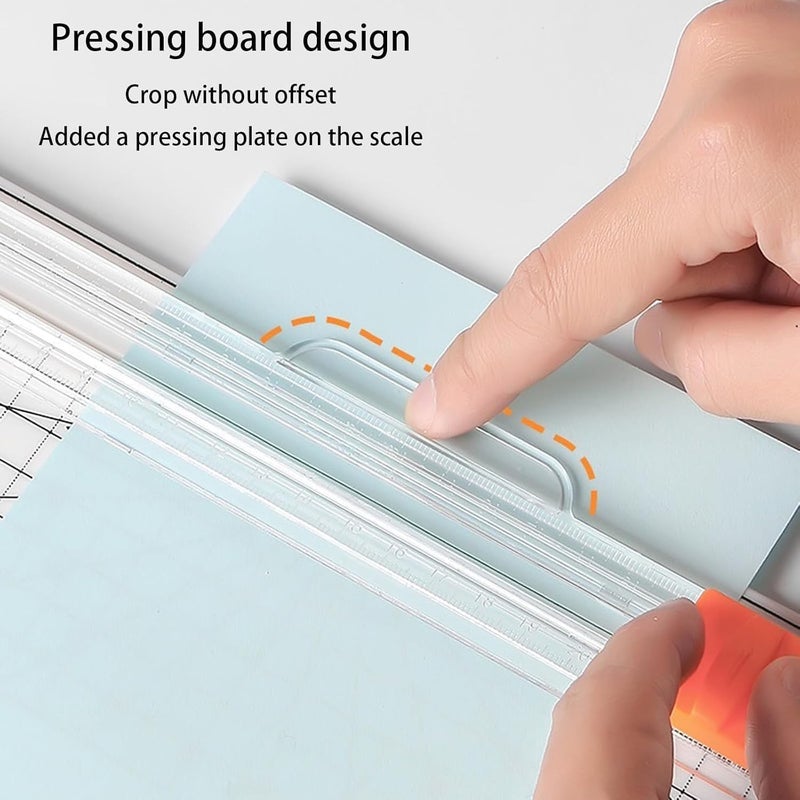 JUDEE Paper Cutter Board – Portable A4 Paper Trimmer for Photos, Cards, Coupons, Scrapbook, Cardstock, Origami, Labels, Laminated Papers, and Craft Projects, Durable Black Cutting Board - Image 4