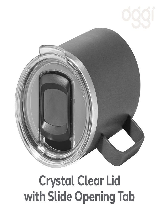 أوجي كوب أوجي ثيرموماج معزول من الفولاذ المقاوم للصدأ - جدار مزدوج معزول بتفريغ الهواء مع مقبض وغطاء، كوب قهوة، كوب تخييم، ترمس سفر، 420 مل (14 أونصة)، زهور سعيدة - Image 5