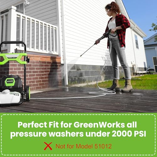 Fenkabs 25FT Pressure Washer Hose Replacement Compatible with Greenworks Model 5200402 High Pressure Hose for Greenworks Electric Power Washers 14 Inch Quick Connect - Image 3