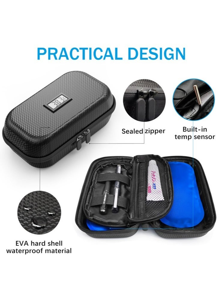 Meiyilan - Insuli*n Cooler Travel Case, Refrigerated Medicin*e Travel Case with Temperature Display, Diabetes Travel Case with Wrist Strap & 2 Reusable Ice Packs, Gift For Daily and Trip - Image 1