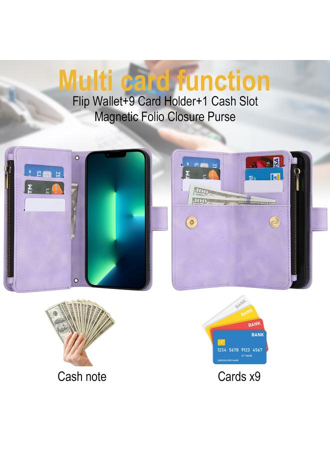 اس-توب جراب لهاتف iPhone 14 Pro Max Dream 9 - جراب هاتف جلدي مزود بسحاب وبطاقة RFID مع حبل - Image 5