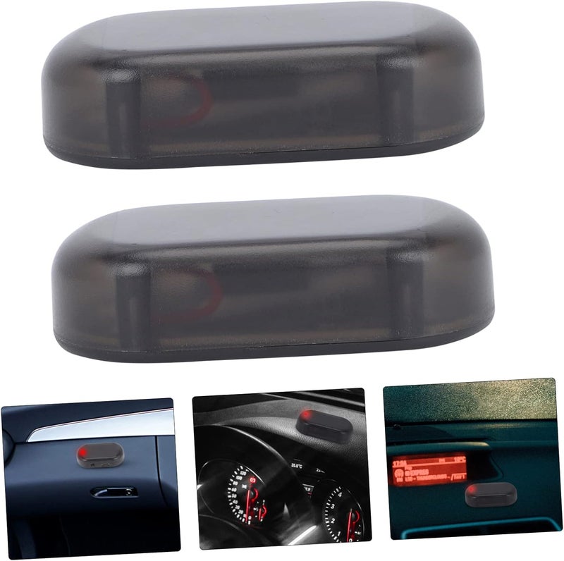 ABOOFAN Car Led Light Alarm Solar Powered Warning Lamp for Car Theft Prevention - Image 2