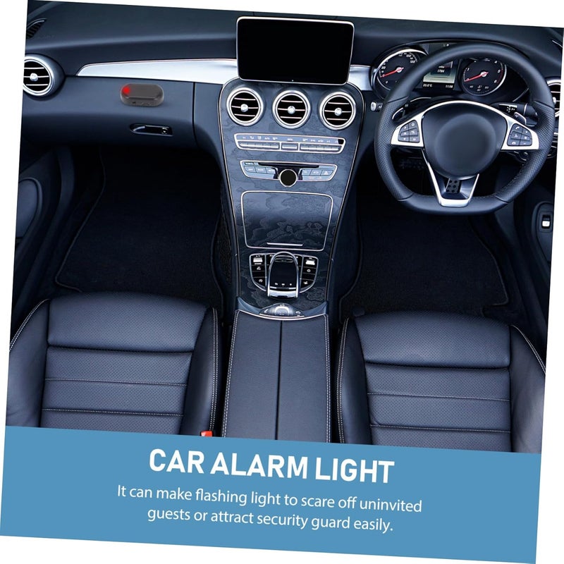ABOOFAN Car Led Light Alarm Solar Powered Warning Lamp for Car Theft Prevention - Image 4