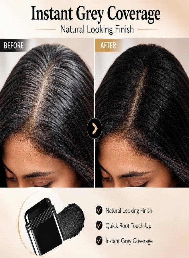 DOKDO Grey Hair Coverage Stick | Instant Hair Color Comb Applicator for Men & Women | Smudge Resistant Root Touch-Up | Portable Everyday Hair Styling (20 gm, PACK OF 1) - Image 2
