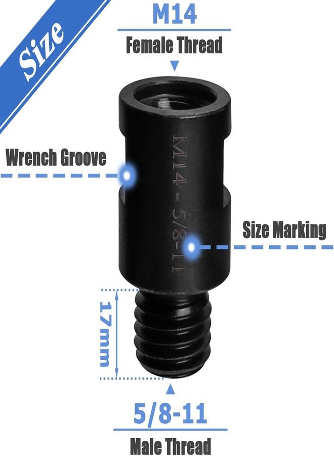 ولفرايد محول ملحق طاحونة الزاوية Wolfride M14 إلى 5/8"-11 محول M14 أنثى إلى 5/8-11 ذكر (قطعتان) - Image 2