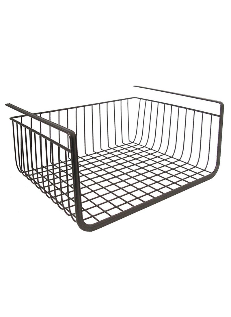 Styleys Styleys Metal Under Shelf Basket Wire Rack For Extra Cabinet Storage 13.5-Inch Set Of 1 Black - S11027A - Under Cabinet, Hanging Shelves  - Image 1