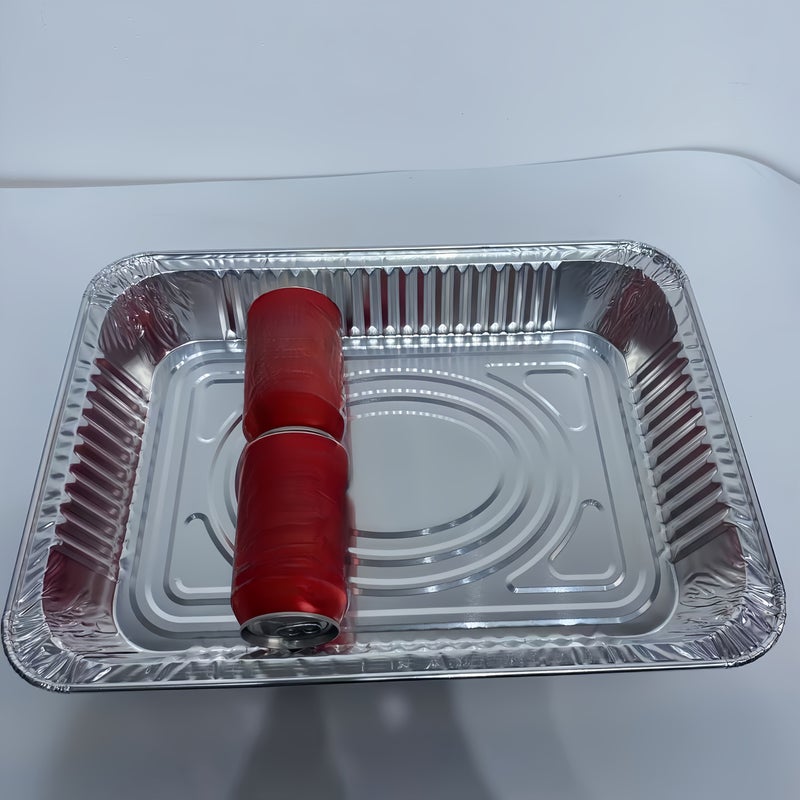 15 Pcs Large Size Aluminum Foil Baking Tray 41cm By 30cm High Temperature Resistant Reusable Lightweight Portable Dishwasher Free For Barbecue Party - Image 5