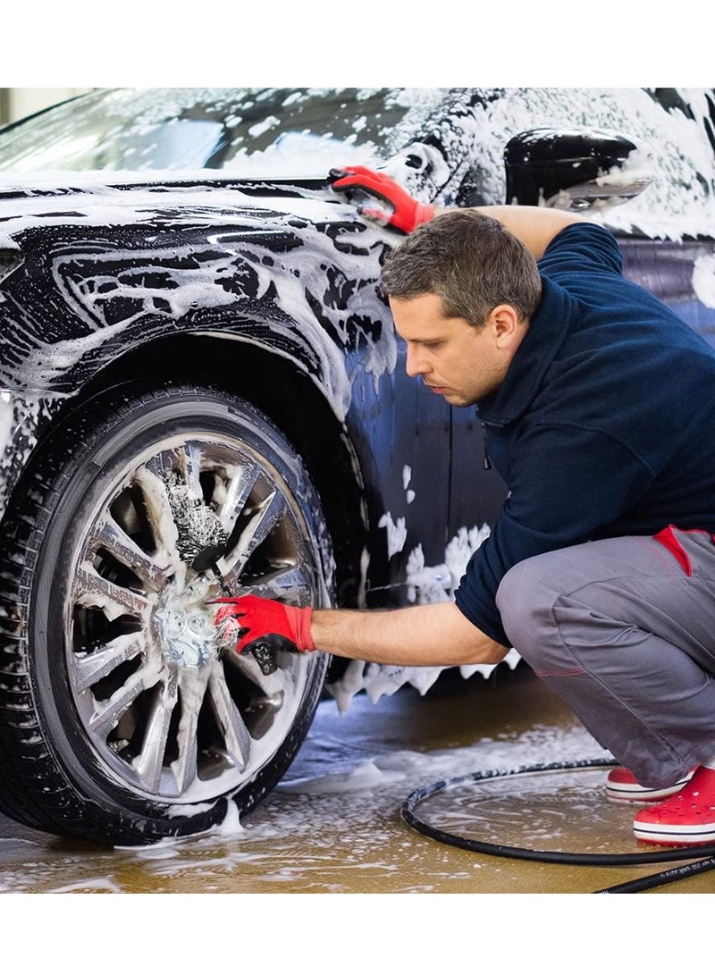 فرشاة لتنظيف عجلات السيارات، فرشاة غير معدنية لتفاصيل العجلات والإطارات، فرشاة لتنظيف عجلات السيارات، فرشاة ناعمة وكثيفة لعجلات السبائك، مناسبة لعجلات وإطارات السيارات/الدراجات النارية/الدراجات الهو - Image 4