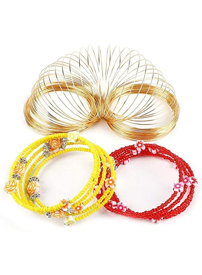 500 Loops Jewelry Wire Memory Beading Wire Steel Memory Wire Cuff Bangle Bracelet for Jewelry Making Supplies Art Creation Bracelet Necklace Diy Crafts Making Jewelry Making Dolls - Image 5