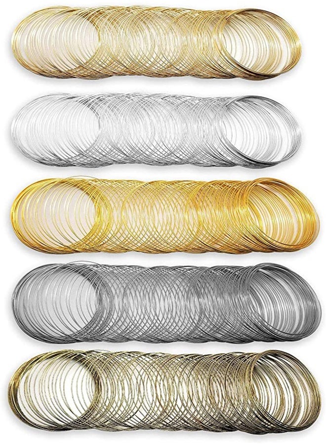 500 Loops Jewelry Wire Memory Beading Wire Steel Memory Wire Cuff Bangle Bracelet for Jewelry Making Supplies Art Creation Bracelet Necklace Diy Crafts Making Jewelry Making Dolls - Image 1