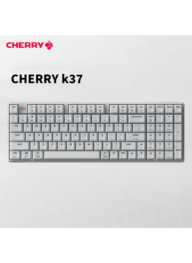 تشيري CHERRY K37 Wireless Mechanical Gaming Keyboard, Bluetooth Triple-mode, RGB Lighting, Office Keyboard - Image 1