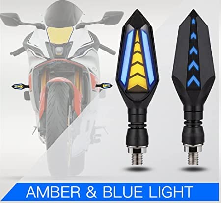 ELTRON TURBO Imported Original Waterproof Arrow Running Blinker Bright LED Indicators Universal For All Bike Models Motorcycle Turn Signal Lights (Pack of 2, Yellow With Blue) - Image 5