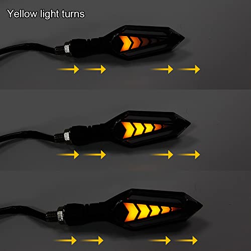 ELTRON TURBO Imported Original Waterproof Arrow Running Blinker Bright LED Indicators Universal For All Bike Models Motorcycle Turn Signal Lights (Pack of 2, Yellow With Blue) - Image 3