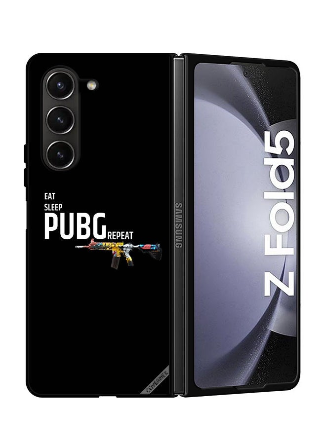 Covernex Protective Case Cover For Samsung Galaxy Z Fold 5 Eat Sleep Pubg Repeat - Image 1